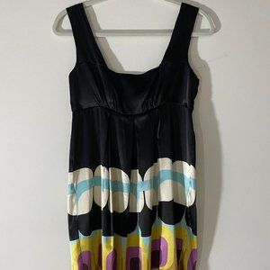 Vintage 100% Silk Mini Dress 60s 70s Style Pattern Baby doll